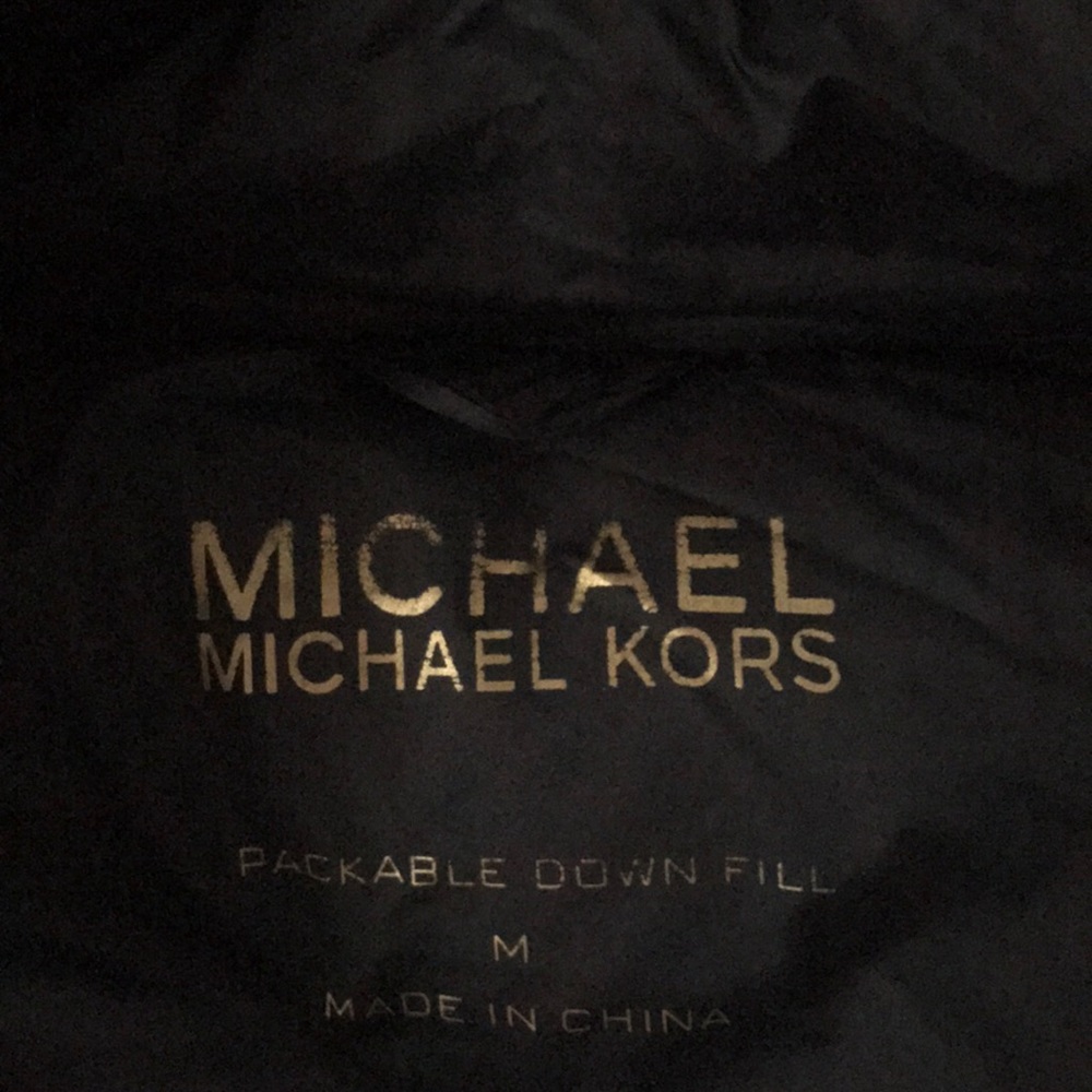 Micheal Kors packable down fill jacket